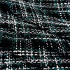 Твид костюмно-пальтовый Шанель в клетку бирюзовый